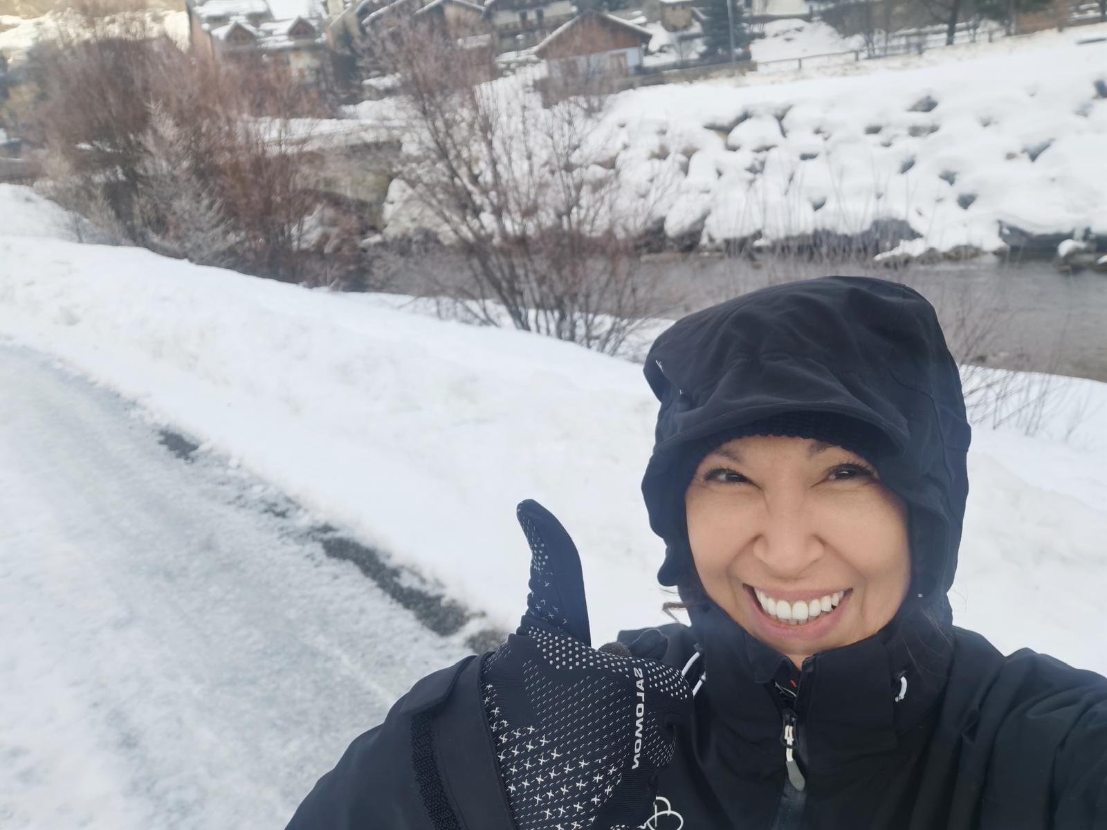 Samah en entraînement hivernal, préparation Antarctique